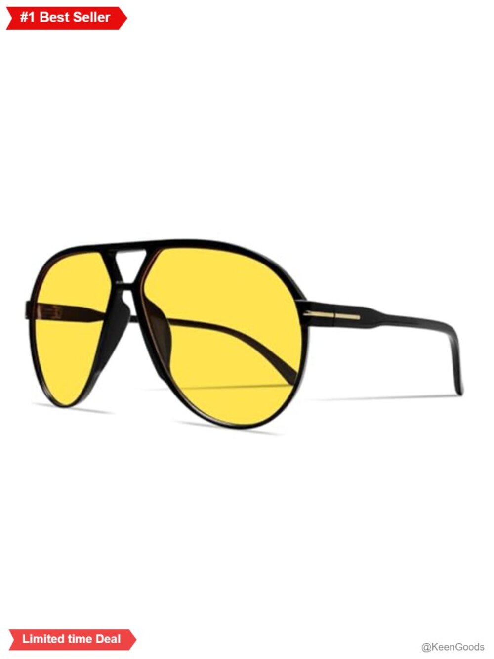Retro Aviator Sunglasses Oversized Lightweight UV Protection